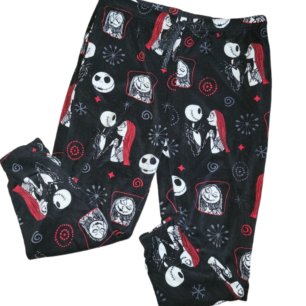 Tim Burton's The Nightmare Before Christmas Velvety Pajama Bottoms sz L